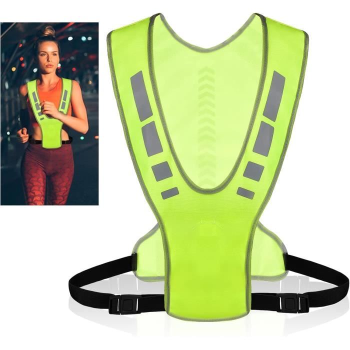 Gilet Haute Visibilité Rose Fepdiu – Réglable, Sécurité, Course à Pied, Neuf