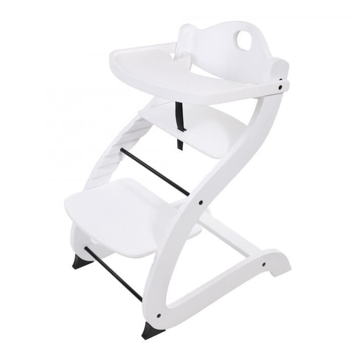 Chaise Haute Blanche Pour Bebe En Bois Cdiscount Puericulture Eveil Bebe