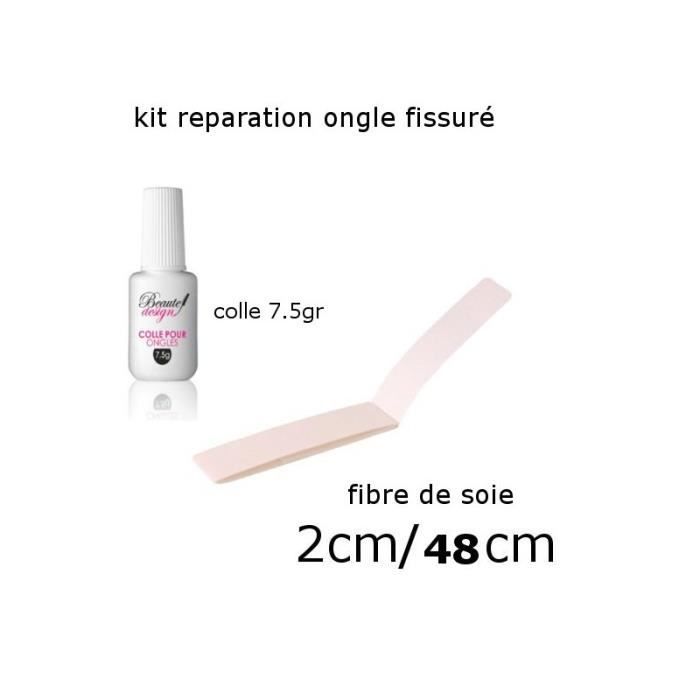 Fibre de soie et colle pour reparation ongle cassé pansement ongle Cdiscount Au quotidien