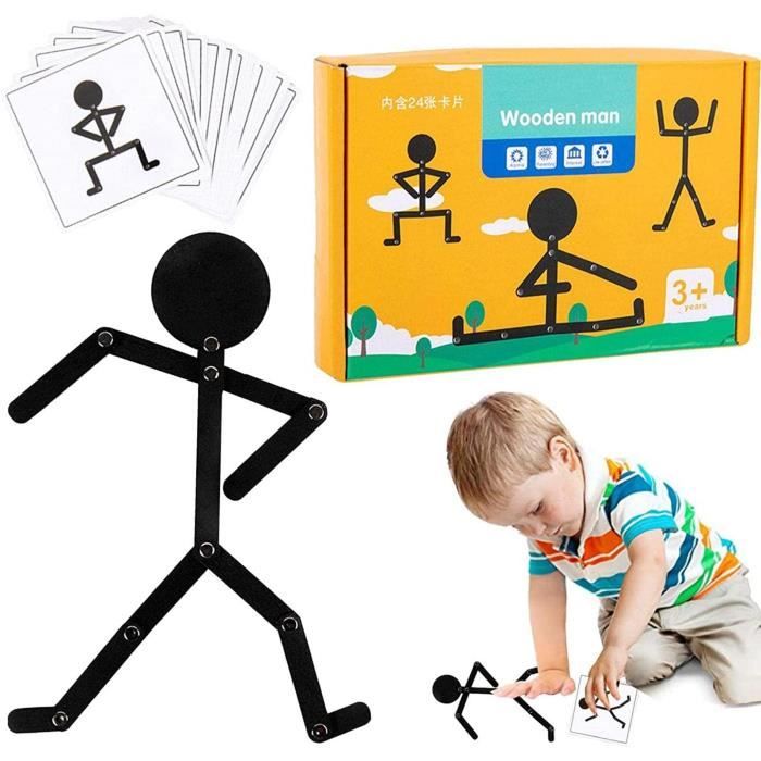 Puzzles pour Enfants - Puzzles en Bois Sportif avec 48 Postures  Jouet  Montessori en Bois pour Enfants,Jouets Stickman en Bois - Cdiscount Jeux -  Jouets