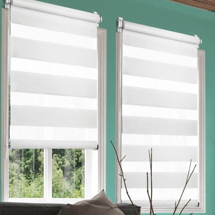 Store Enrouleur Emmevi - 150x180cm, Semi-Occultant, Gris - Pour Fenêtre, Porte, Mur Ou Plafond