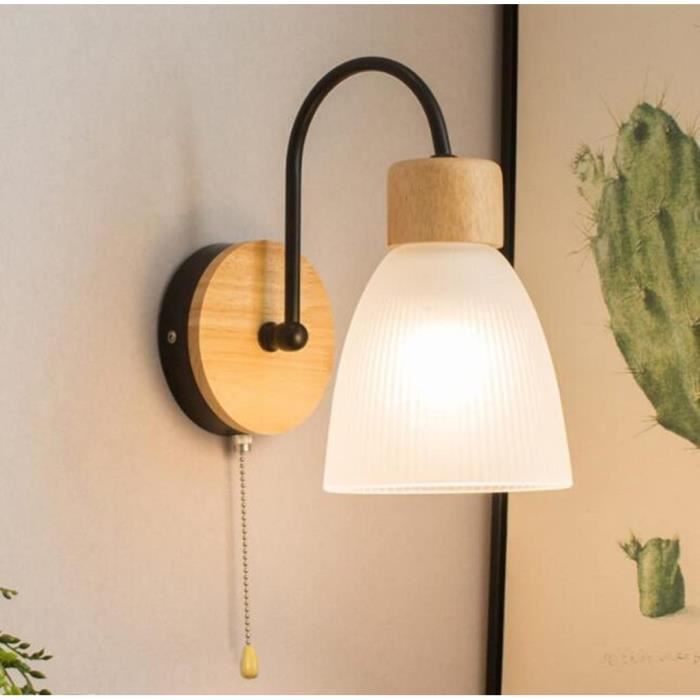 Bois Lampe Murale Avec Interrupteur Lampe Murale Intérieur Moderne