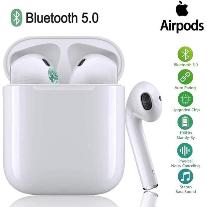 Bluetooth Headset 5.0,/écouteurs sans Fil Bluetooth,3D St/ér/éo HiFi,Microphone int/égr/é,/écouteurs Bluetooth IPX5 /étanche,couplage Automatique,Compatible avec Samsung//Huawei//iphone//Airpods//Apple