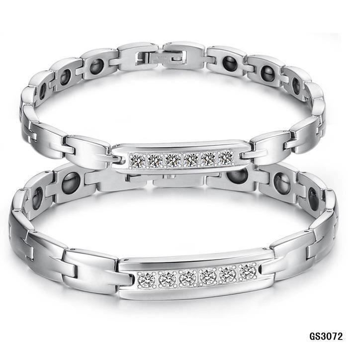 Bracelet De Cheville Magnétique Titane Pour Femme - 24cm, 8mm, Léger Et Confortable