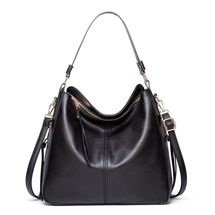 Sac à main Femme /Sac bandoulière Femme très Tendance Chic en Cuir  Synthétique - Noir - Achat / Vente Sac à bandoulière Femme Sac - Cdiscount