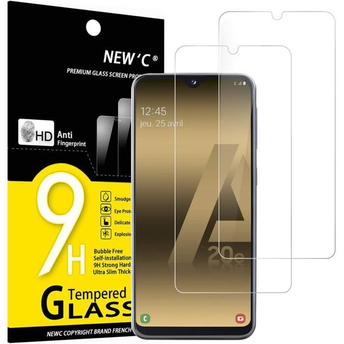 Films et protections d'écran pour téléphones portables NEW'C Pack de 2, Verre Trempé pour Samsung Galaxy A20e, Film Prot 3076