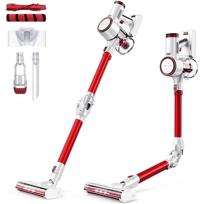 Aspirateur Balai Sans Fil, Aspirateur Sans Fil Puissant, Autonomie, Batterie Amovible, Brosse
