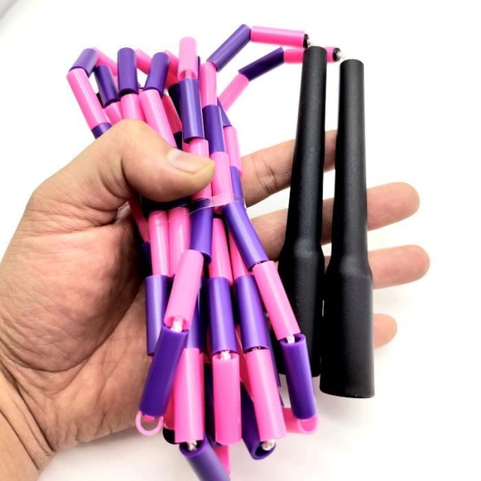 GRUDGE® Corde à Sauter Perlée Fitness - Idéale Pour Enfants Et Adultes, Durable, Antidérapante Et Ajustable - Parfaite Pour CrossFit, Double Dutch & Entraînement