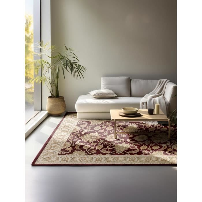 Tapis Oriental En Laine Blanc Bleu Petit Fait Main Vintage Usé 80x59cm