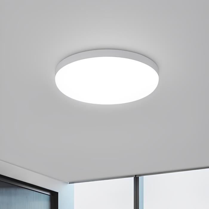 Plafonnier LED ,32W 2958LM, IP54 Imperméable 6500K Blanc Froid, Luminaire Plafonnier Pour Salle de Bain Chambre Cuisine Salon