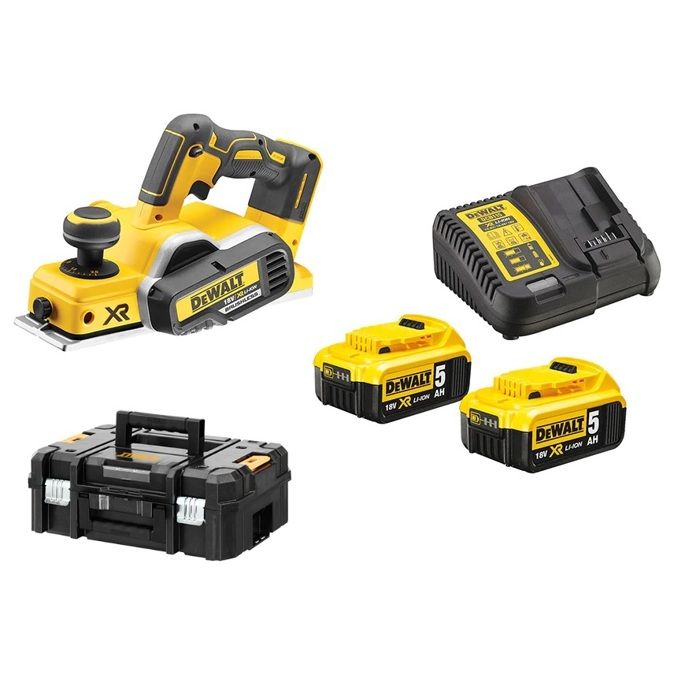 Rabot XR 18V 2x5AH en coffret T STAK Dewalt DCP580P2 - vue 2