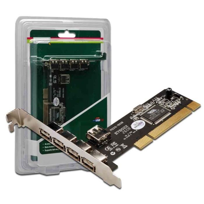 Cartes PCI USB 2.0, 3 + 1 ports, VIA 6212 chipset, - Cdiscount Informatique