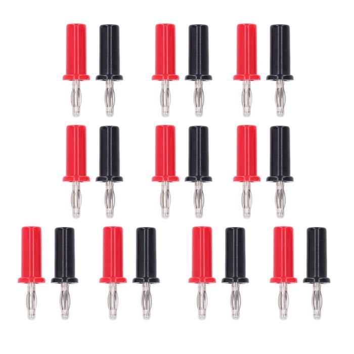 Greluma 8 Pièces Fiches et Prises Banane isolées de 4 mm, connecteurs