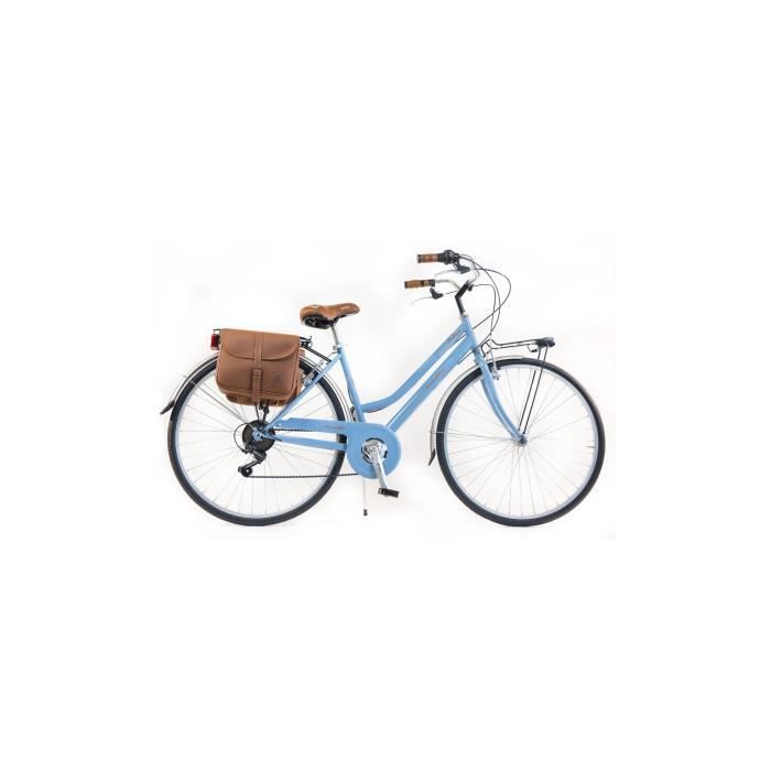 Vélo de ville rétro DOLCE VITA BY CANELLINI Via Veneto - Cadre acier cr-mo - 6 vitesses - Bleu