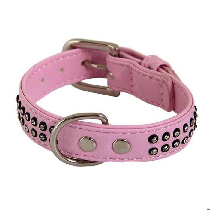 Meilleurs prix pour Collier chien Glamorous Rose 2 Rang Taille : T1 - DOOGY GLAM