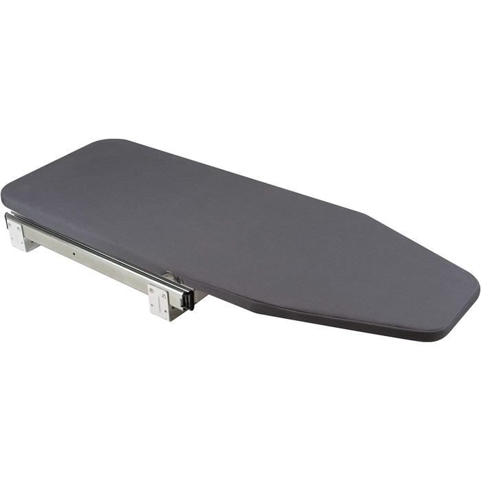 Towwoo Table à Repasser Pliable 81x31cm Avec Crochet - Mini Planche Repassage Portable Avec Housse Rembourrée - Gris