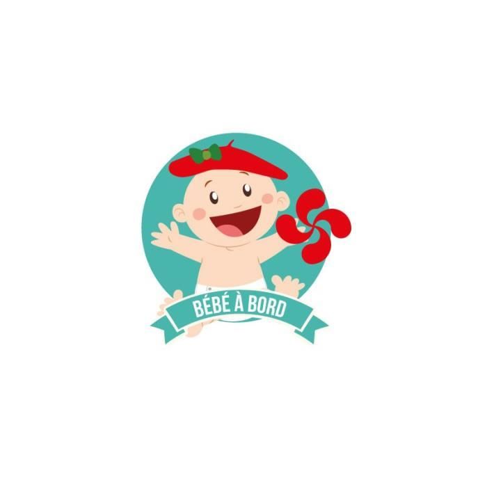 Autocollant Bebe A Bord Fille Baby Girl Basque Stickers Adhesif Logo 3 Taille 17 Cm Cdiscount Auto