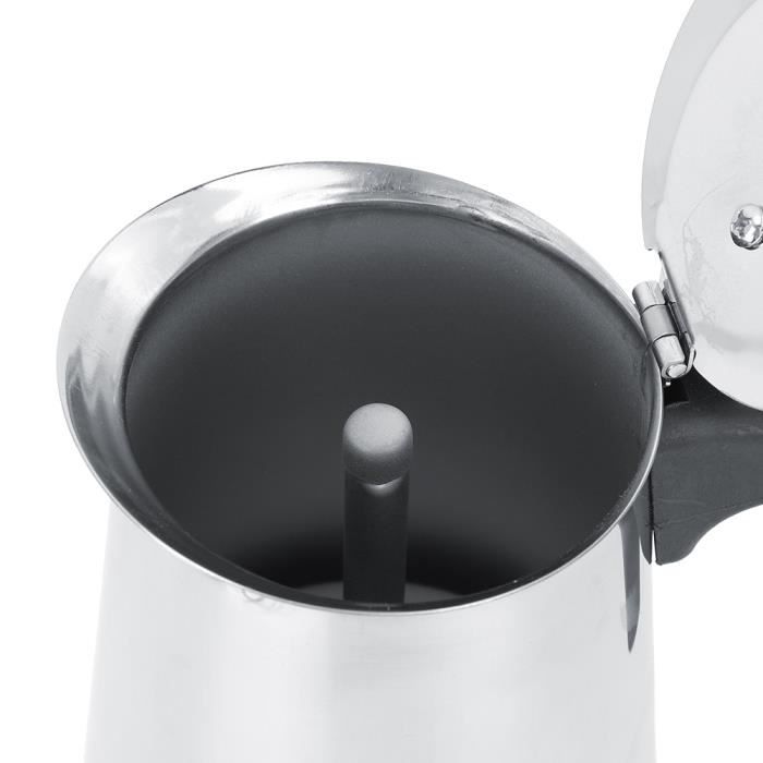 PARACITY Cafetière à piston française de 963,9 g avec écran à 3 filtres, presse française de camping en verre borosilicate résistant à la chaleur, cafetière portable pour voyage et maison (noir