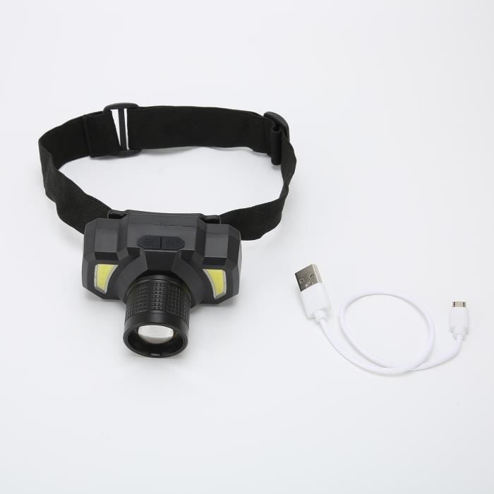 Lampe Frontale LED Rechargeable USB, Lampe Torche Frontale Puissante Leds Lampe Frontale Cob De Camping Etanche Avec Mode Capteur Sensible 93490938
