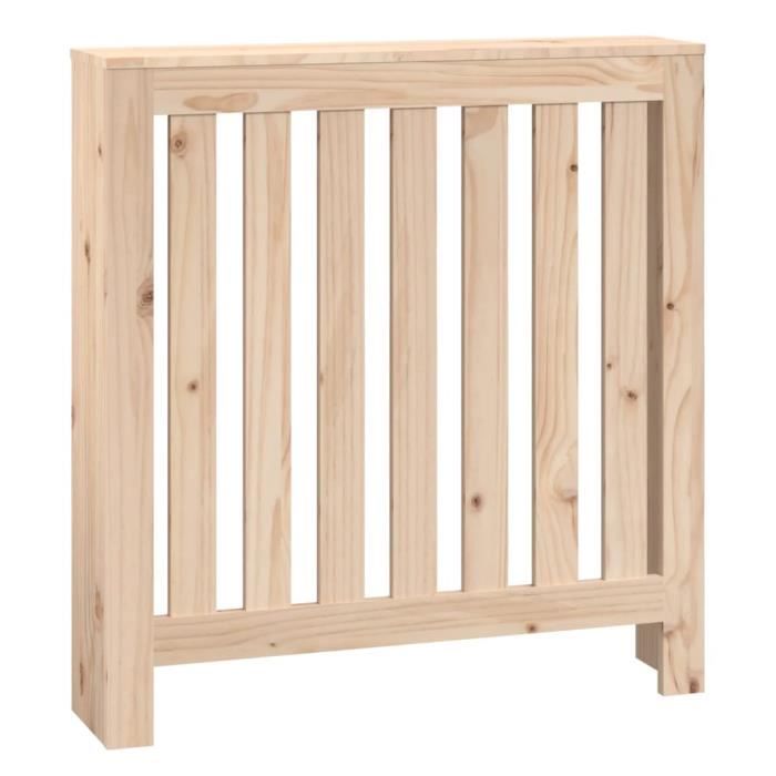 Cache-radiateur Blanc 153x19x84 cm Bois massif de pin - Pwshymi