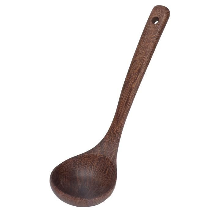 Cuillère En Bois De Hêtre Fackelmann - 25cm, Naturelle - Pour Cuisine, Antiadhésive Et Lavable Main