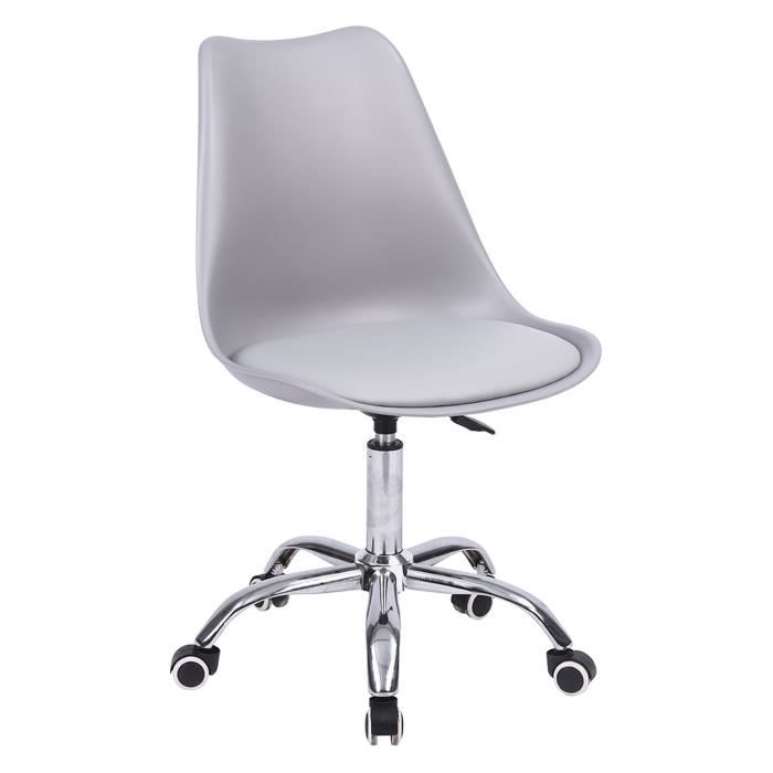chaise de bureau réglable en hauteur grise anne gris