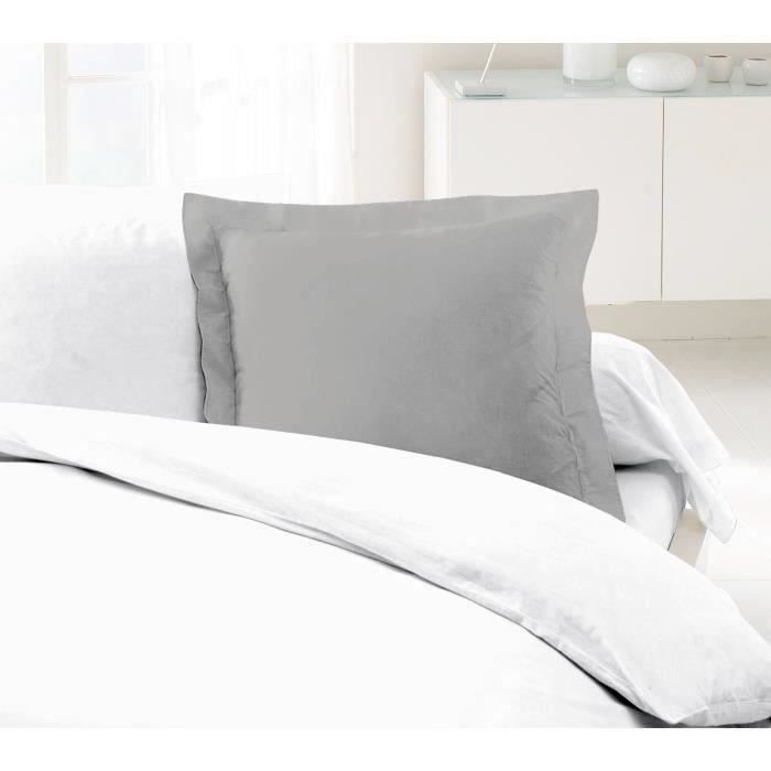 LOVELY HOME Lot de 2 Taies d'Oreillers 100% coton 63x63 cm