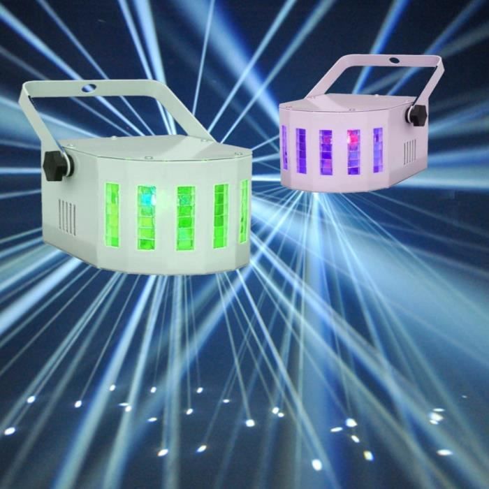 Projecteur Lumière DJ RGB 3D Avec Télécommande - Effets Animés Synchro Son & DMX - Lampe Disco Club, Fête, Bar