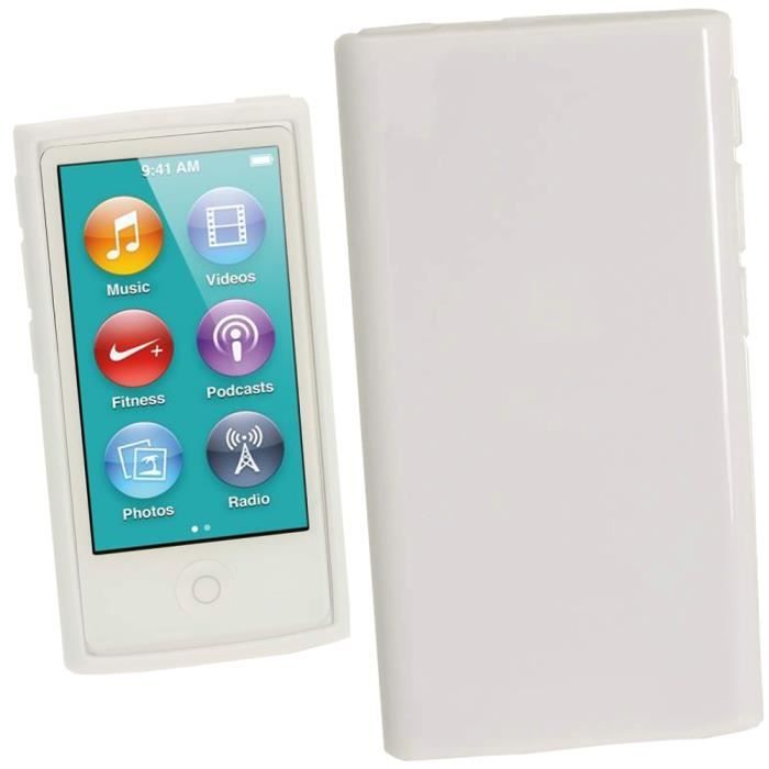 Protecteur décran igadgitz Rose Étui Coque ClipnGo TPU Brillant pour Apple iPod Nano 7ème Génération 7G 16GB 