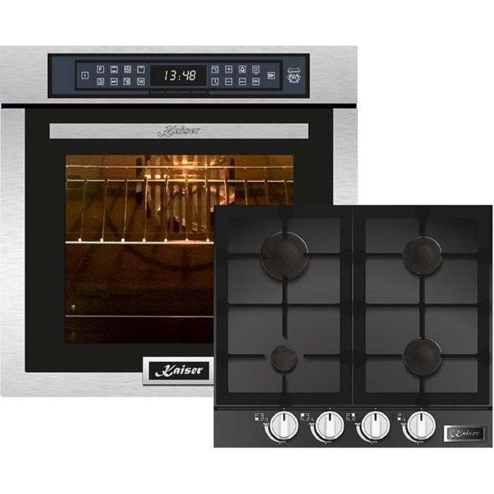 Four encastrable - Kaiser - EH 6306 R - 79 L - Autonettoyage catalytique - Table de cuisson gaz KCG 6387 - Kaiser