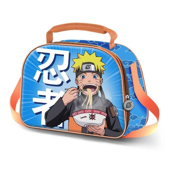 Naruto Sac à Goûter 3D Happy - Isotherme Bleu 25,5 X 20 Cm Pour Enfants