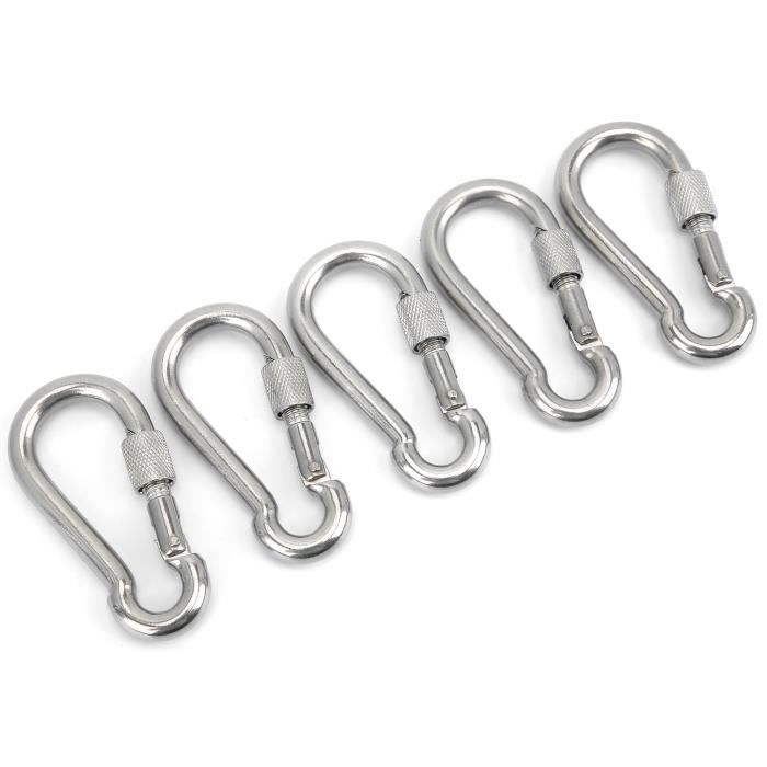 Lot De 16 Mousquetons M8 à Ressort De 7,6 Cm, Mousquetons De 1,6 Cm