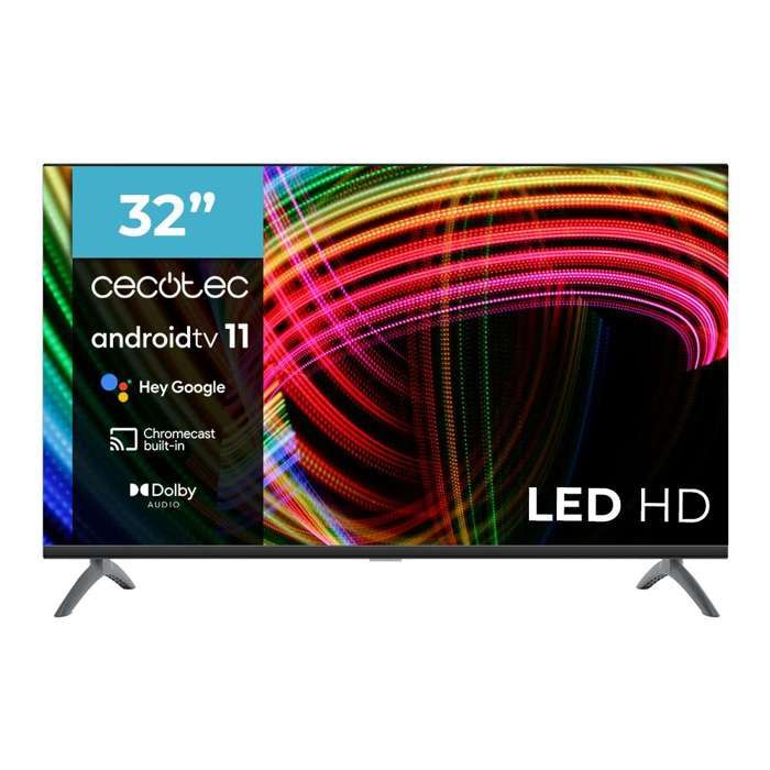 Cecotec Téléviseur LED 32 « Téléviseur LED intelligent série a3 ALH30032s. Résolution LED HD Android 11 design sans cadre
