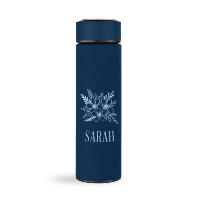 Gourde Plate En Acier Inoxydable 500 Ml - Profil Fin Pour Sac à Dos, Bouchon Sécurisé Anti-fuite, Parfaite Randonnée Et Sport