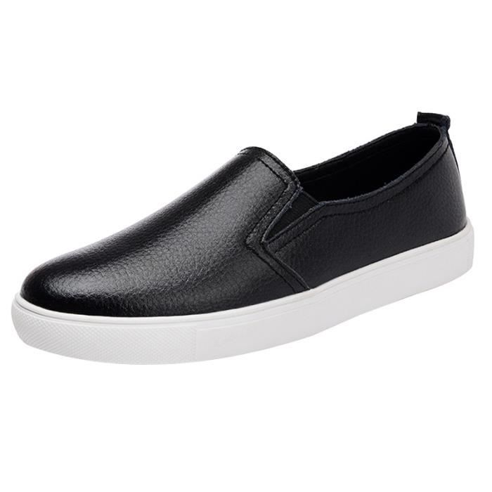 chaussures slip on cuir