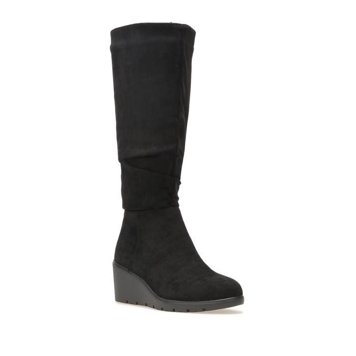 Bottes compens es en su dine noire LA MODEUSE Haute tige