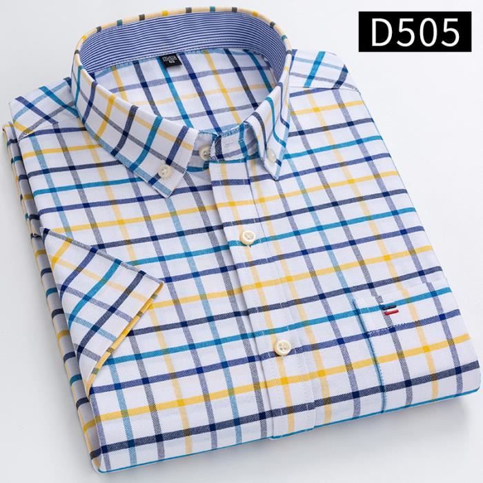 Chemise à Carreaux Manches Courtes Pour Garçon – Boutonnée Confortable Et Style Décontracté