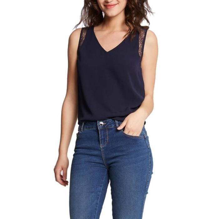 haut femme bleu marine