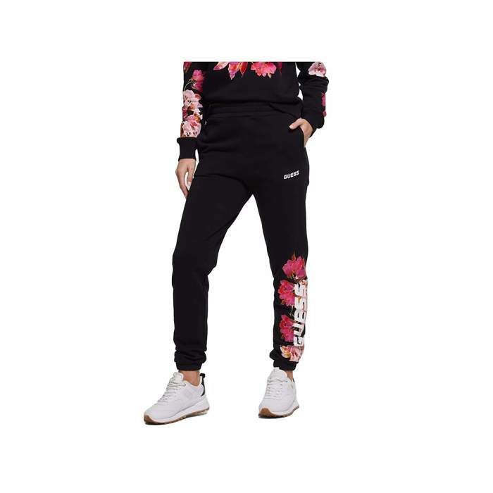 Jogging Guess - Femme Guess - Flowers original sport - Guess Noir - Coton - Vetement Guess