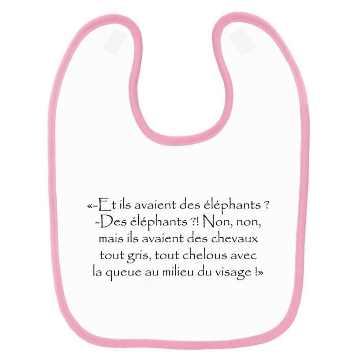 Bavoir b/éb/é kaamelott le gras cest la vie Rose