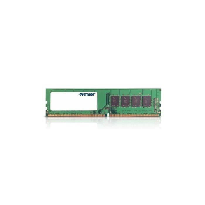 Patriot Memory 8GB DDR4 2666MHz, 8 Go, 1 x 8 Go, DDR4, 2666 MHz, 288-pin DIMM, Noir, Vert