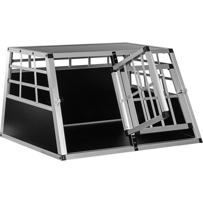 Comparer les prix de Cage de transport pour chien - petstuff® - 89 x 69 x 50 cm - Aluminium - 2 portes