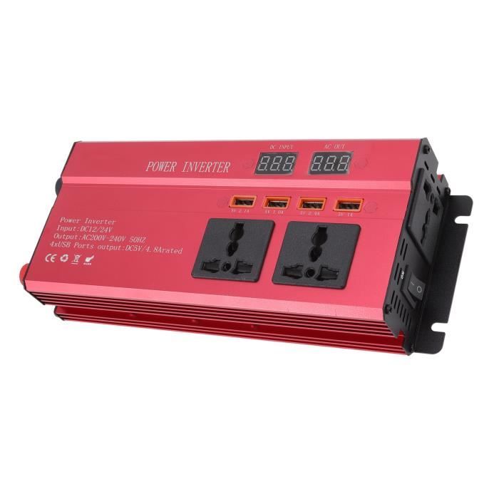 Onduleur Voiture 12V/24V Vers 220V 100W - Double Port USB/Type-C, Régulation Thermique, Pour Camping, Ordinateurs - 6
