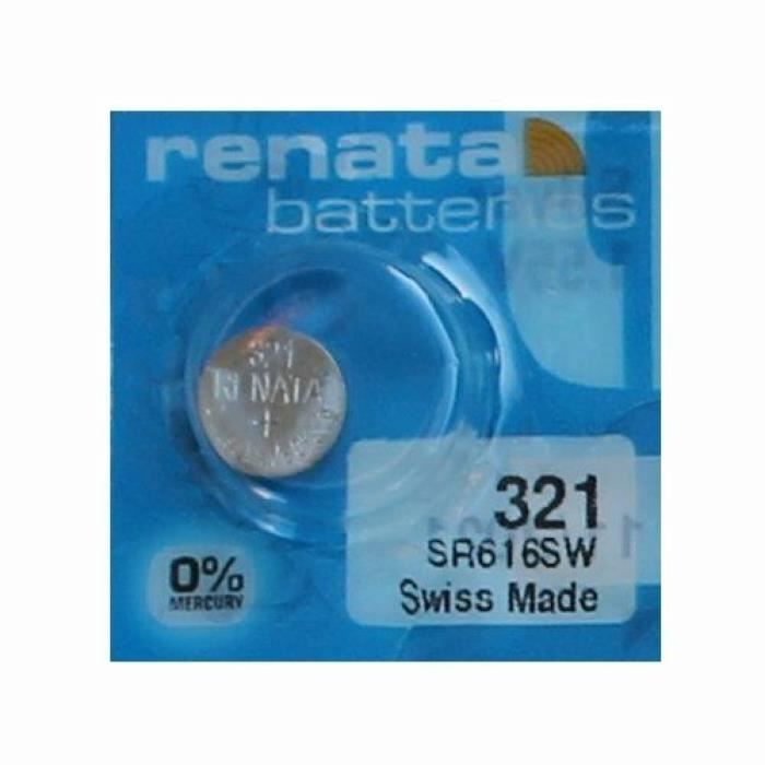 Pile montre SR616SW 321 RENATA Oxyde d'argent 1,55V V321 DA 280-73