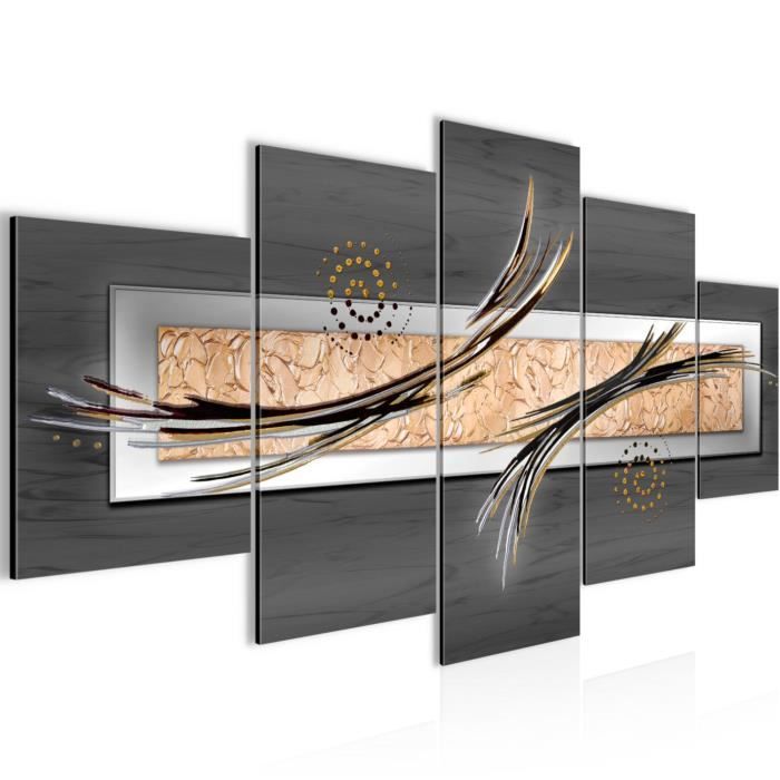 Tableau Sur Toile Abstrait Rouge – 160x90 Cm – Visario – Prêt à Accrocher
