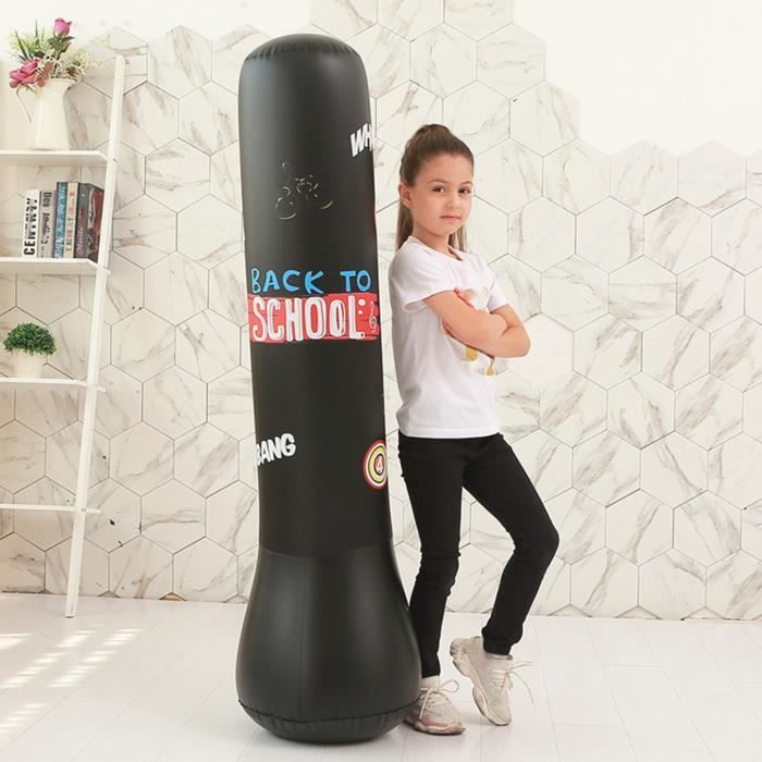 Punching Ball Gonflable Autoportant Ifundom - Pour Enfants, Rose, 120 Cm, Base à Eau, Karaté Boxe