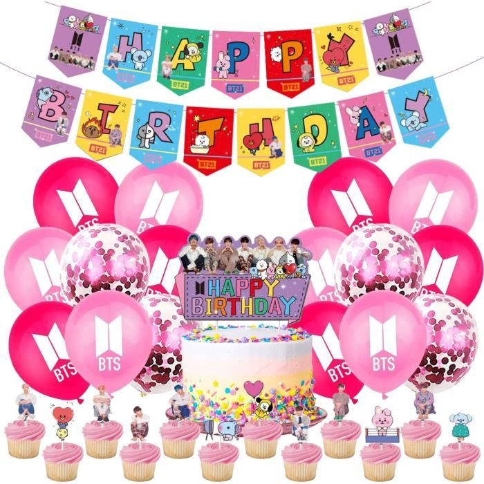 Décoration de Gâteau de Dragon, 25 Pièces Dragon Noir Pailleté Joyeux Anniversaire Paillettes Gâteau Tops, Cupcake Tops pour la Décoration de Fête D'Anniversaire