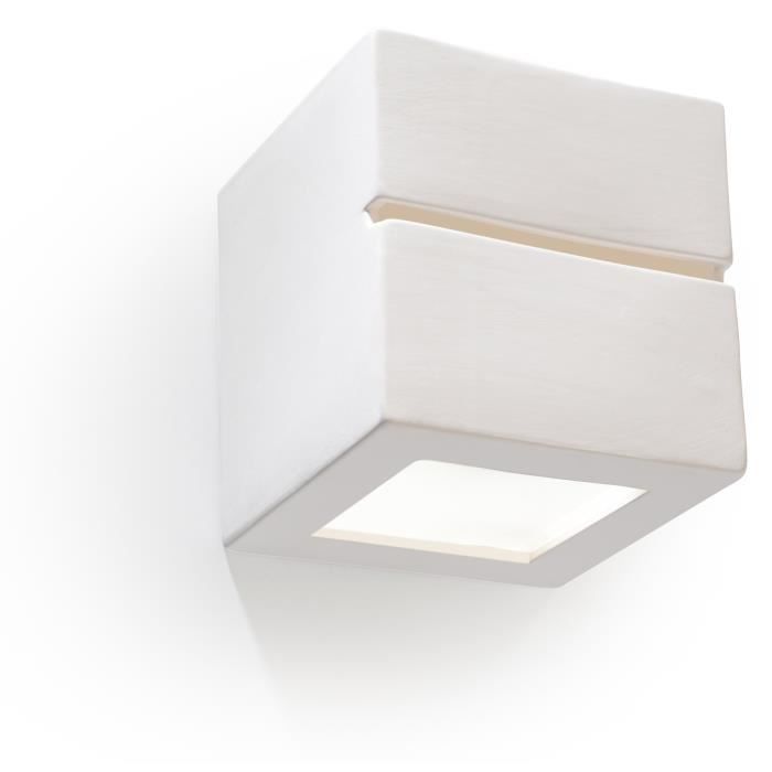Applique Murale Céramique LEO LINE Lampe Murale Moderne Design pour Chambre Salon Escalier Couloir - Blanc