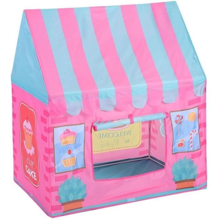 Tente Tipi Jeu Enfant 116x116x123 Cm – Château Princesse En Coton, Pop-up, Portable, Pour Chambre Et Jardin