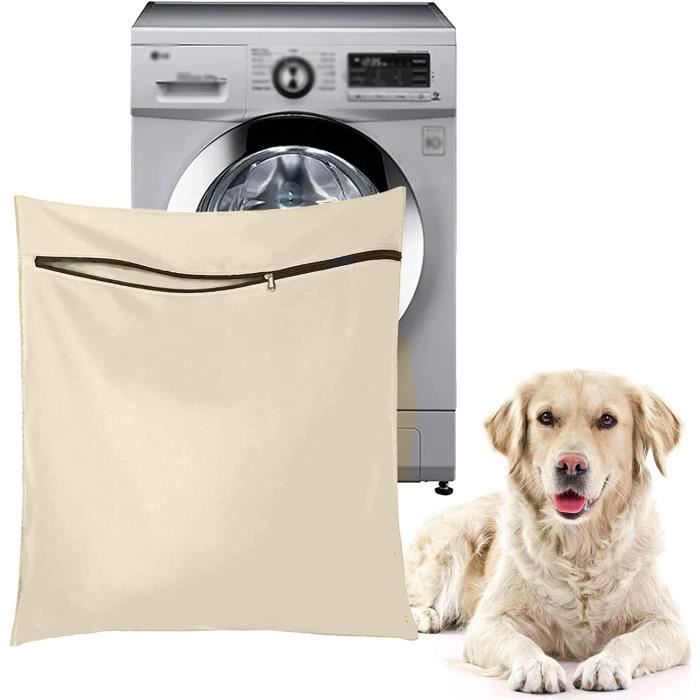 Sac à Linge Pour Animaux - Anti-Poils Machine à Laver - Grande Taille 80x70cm - Pour Chien, Chat, Lapin (Violet)